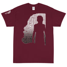 Load image into Gallery viewer, Sacred Profile Short Sleeve T-Shirt (Navy/Maroon B&T)