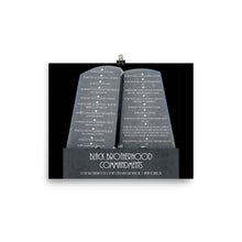 Load image into Gallery viewer, Black Brotherhood Commandments Photo Paper Poster