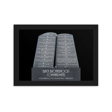 Load image into Gallery viewer, Brotherhood Commandments Framed Matte Paper Poster
