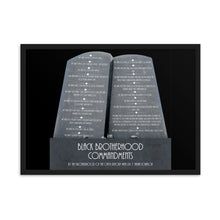 Load image into Gallery viewer, Brotherhood Commandments Framed Matte Paper Poster
