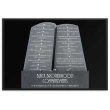 Load image into Gallery viewer, Brotherhood Commandments Framed Matte Paper Poster
