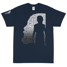 Load image into Gallery viewer, Sacred Profile Short Sleeve T-Shirt (Navy/Maroon B&amp;T)
