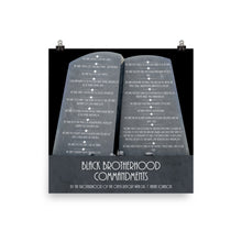 Load image into Gallery viewer, Black Brotherhood Commandments Photo Paper Poster
