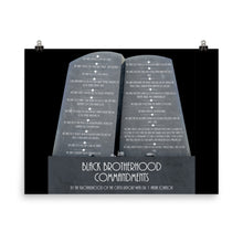 Load image into Gallery viewer, Black Brotherhood Commandments Photo Paper Poster

