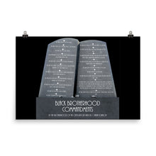 Load image into Gallery viewer, Black Brotherhood Commandments Photo Paper Poster
